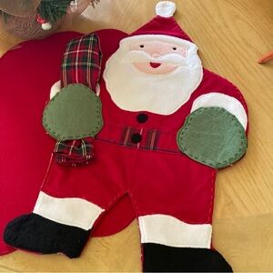 Pottery Barn Kids Santa Placemats with Napkins and utensil pocket. Set of 6 Sold